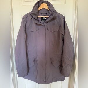 The North Face Women's Purple Hooded Rain Jacket